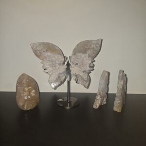 Elegant Butterfly Stone Sculpture